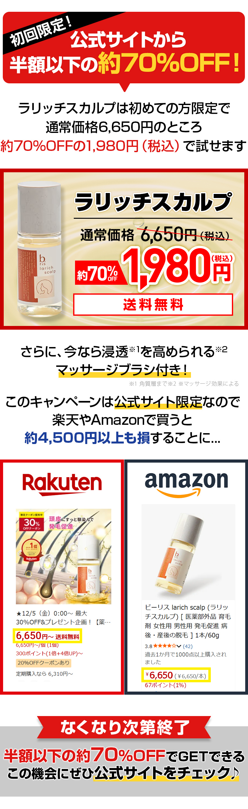 初回限定！公式サイトから半額以下の約70%OFF！